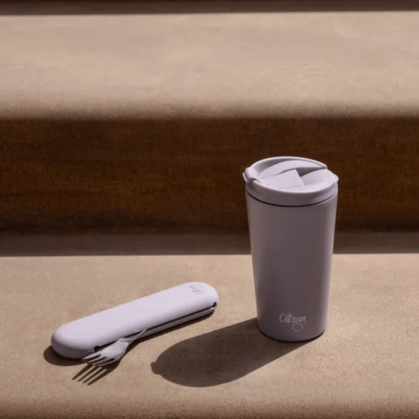 Set tacamuri inox cu etui - Mov - imagine 7