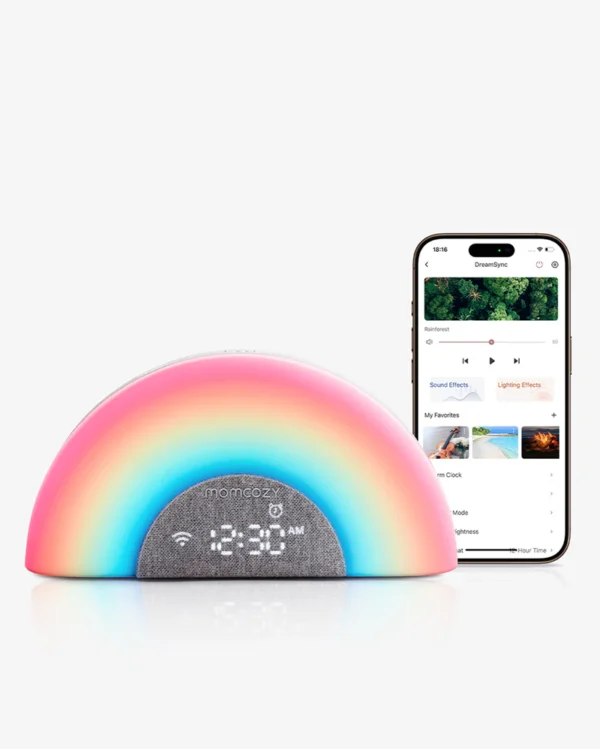 Lampa DreamSync Smart cu sunete si muzica Wireless Mobil - Rainbow Light & App Control Momcozy - imagine 10