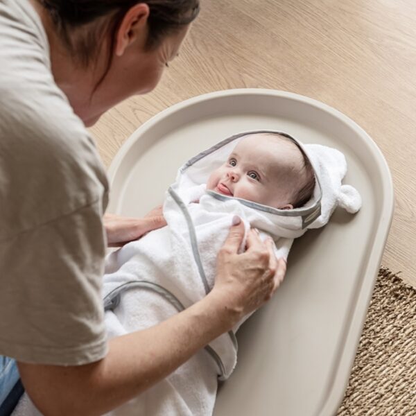 Saltea de Infasat Schimbat bebe din spuma  - Shnuggle Taupe - imagine 4