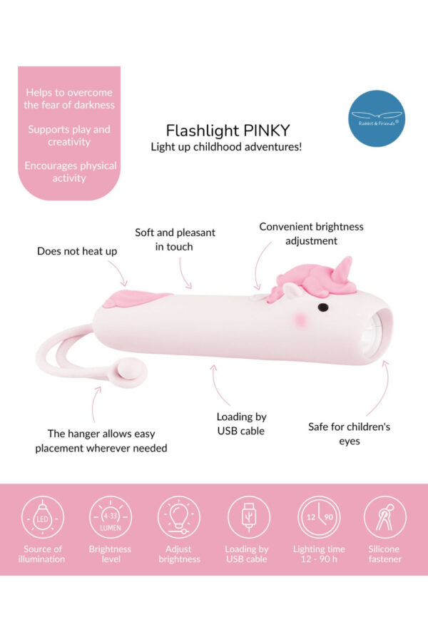 Lanterna cu Silicon moale- Unicorn - imagine 4