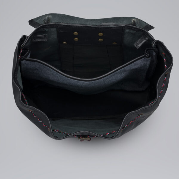 Ghiozdan de piele, Negru - 30 L - imagine 3