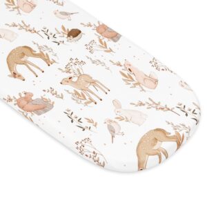 Cearsaf cu elastic cosulet / landou bebe 100% Bumbac 45x84 cm - Forest Friends