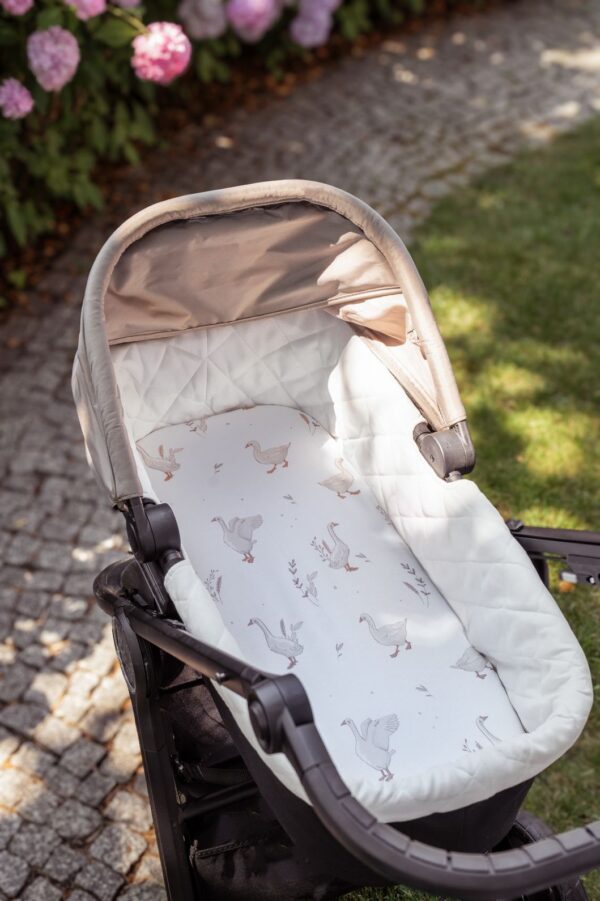 Cearsaf cu elastic cosulet / landou bebe 100% Bumbac 45x84 cm - Happy Goose - imagine 2