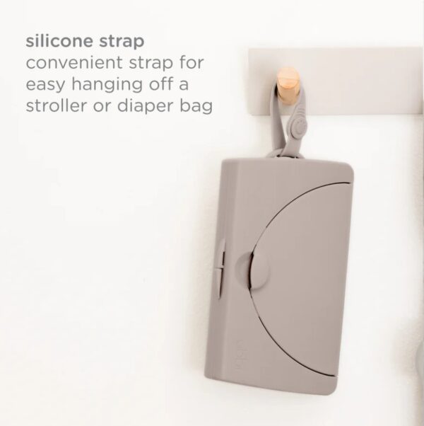 Cutie Dispenser pentru servetele umede Ubbi -On the Go Taupe - imagine 6