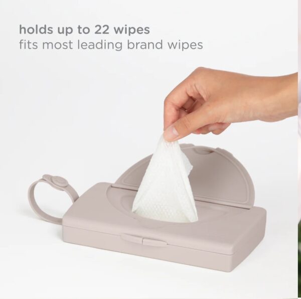 Cutie Dispenser pentru servetele umede Ubbi -On the Go Taupe - imagine 4