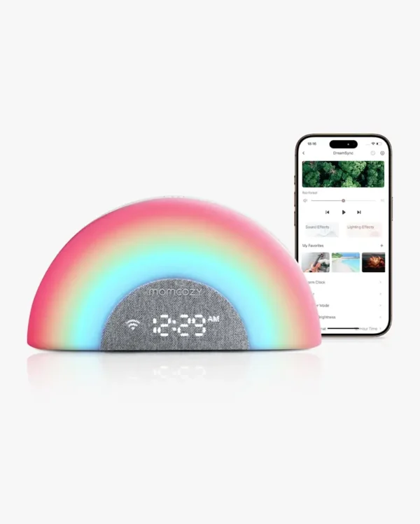Lampa DreamSync Smart cu sunete si muzica Wireless Mobil - Rainbow Light & App Control Momcozy