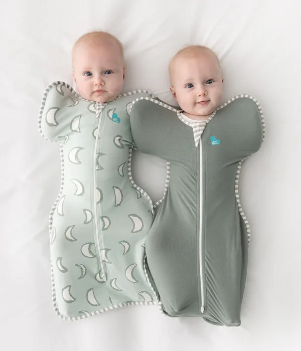 Saculet Swaddle UP Brate sus infasat Bebe Bumbac Nou-nascut 0-2 Luni 3.5-6 Kg - 1 TOG  Dark Olive LOVETODREAM S - imagine 2