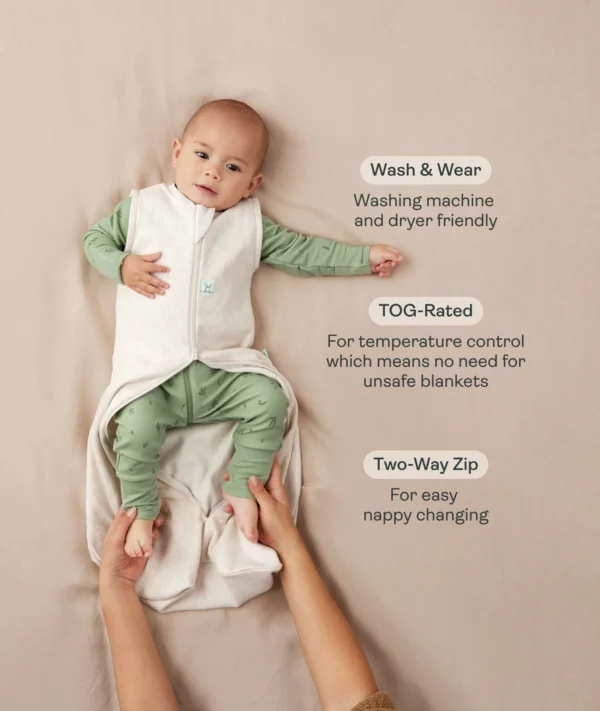 Saculet dormit Bumbac Jersey  8-24 luni - 1.0 Tog Parada Elefanti ErgoPouch - imagine 5