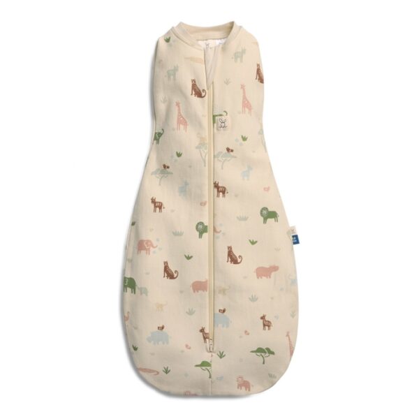 Saculet Swaddle Cocoon infasat Bebe Bumbac 0-3 luni - 1.0 Tog Parada Savannah ErgoPouch