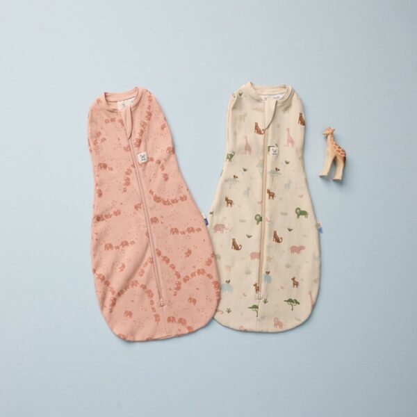 Saculet Swaddle Cocoon infasat Bebe Bumbac 0-3 luni - 1.0 Tog Parada Savannah ErgoPouch - imagine 14