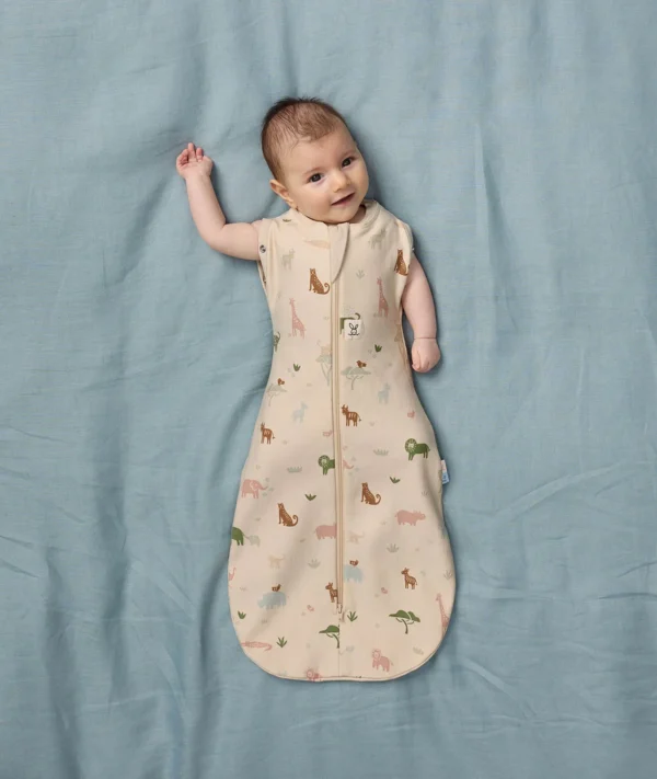 Saculet Swaddle Cocoon infasat Bebe Bumbac 0-3 luni - 1.0 Tog Parada Savannah ErgoPouch - imagine 3