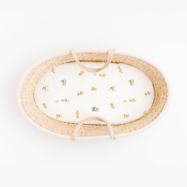 Cearsaf cu elastic cosulet / landou bebe 100% Bambus 85x38 cm - LUCKY DUCKY