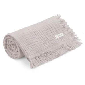 Paturica Bebe Muselina Bumbac 4 straturi  - Bej 130x100 cm