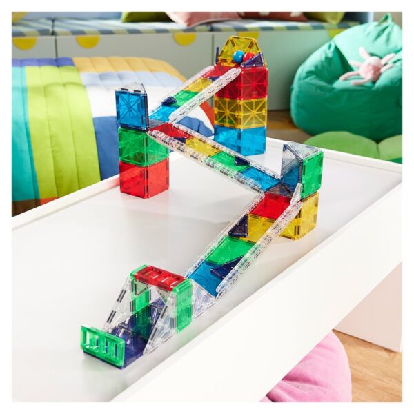 MAGNA-TILES Rail Racers Deluxe, 90 piese - imagine 5