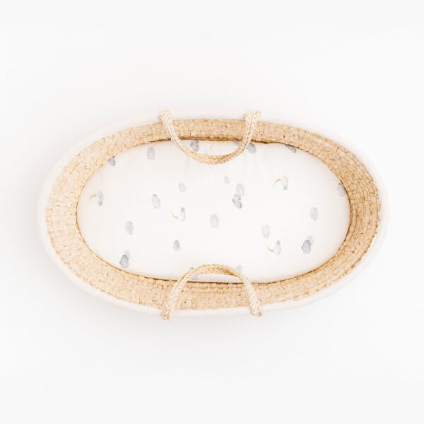 Cearsaf cu elastic cosulet / landou bebe 100% Bambus 85x38 cm - Clouds