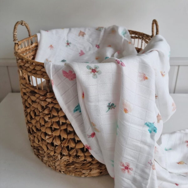 Muselina Swaddle bambus 120x120 cm - Birds - imagine 6
