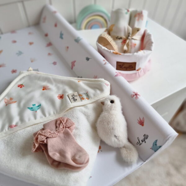 Saltea bebe pentru Infasat cu fundul intarit - Birds 50x70 cm - imagine 5