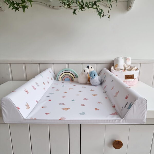 Saltea bebe pentru Infasat cu fundul intarit - Birds 50x70 cm - imagine 3