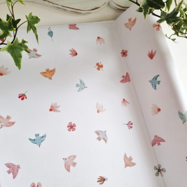 Saltea bebe pentru Infasat cu fundul intarit - Birds 50x70 cm - imagine 4