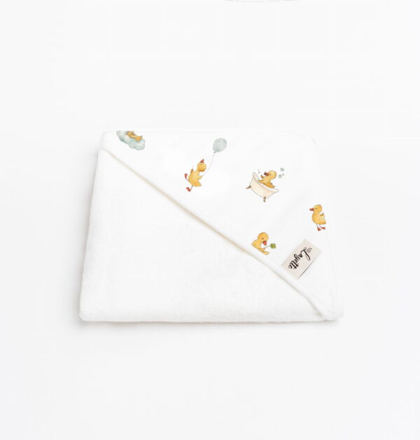 Prosop Bebe Copii Bambus cu gluga - Lucky Ducky
