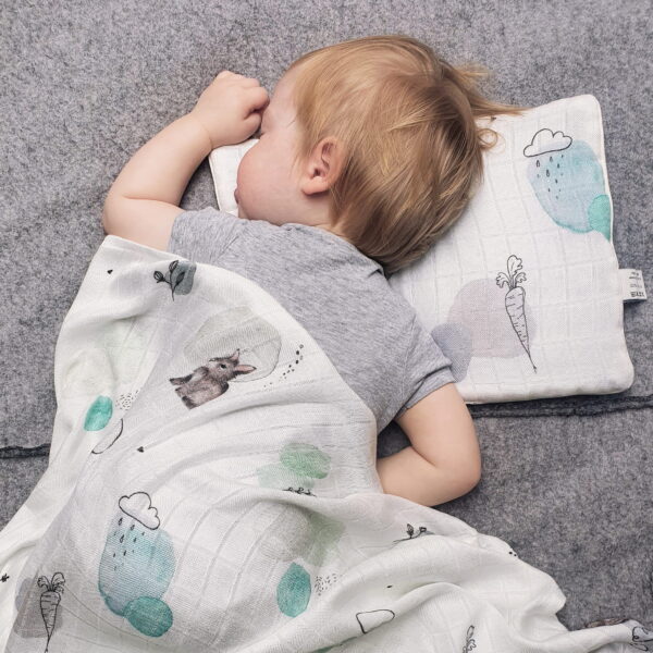 Muselina Swaddle bambus 120x120 cm - Bunny - imagine 2