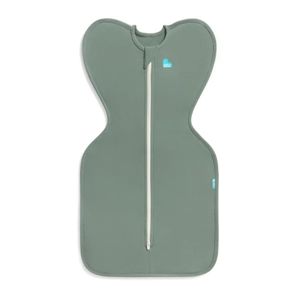 Saculet Swaddle UP Brate sus infasat Bebe Bumbac Nou-nascut 0-2 Luni 3.5-6 Kg - 1 TOG  Dark Olive LOVETODREAM S