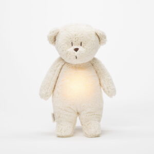Jucarie muzicala Sunete Albe cu Lampa incorporata Moonie – Ursulet Polar Bumbac Organic