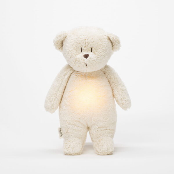 Jucarie muzicala Sunete Albe cu Lampa incorporata Moonie – Ursulet Polar Bumbac Organic