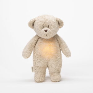 Jucarie muzicala Sunete Albe cu Lampa incorporata Moonie – Ursulet Sand Bumbac Organic