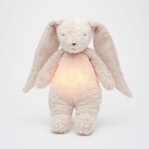 Jucarie muzicala Sunete Albe cu Lampa incorporata Moonie – Iepuras Pink Rose Bumbac Organic