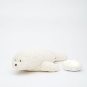 Jucarie muzicala Sunete Albe cu Lampa incorporata Moonie – Foca Polar Bumbac Organic