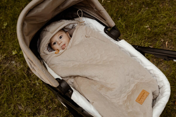 Sac landou carucior scoica Catifea/Bumbac  0-12 luni Herbs - imagine 3