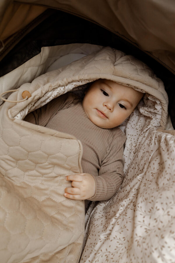Sac landou carucior scoica Catifea/Bumbac  0-12 luni Herbs - imagine 7