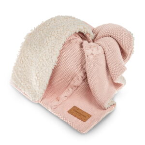 Paturica Calduroasa dublata  Bumbac -  Teddy Bruno Pastel Pink