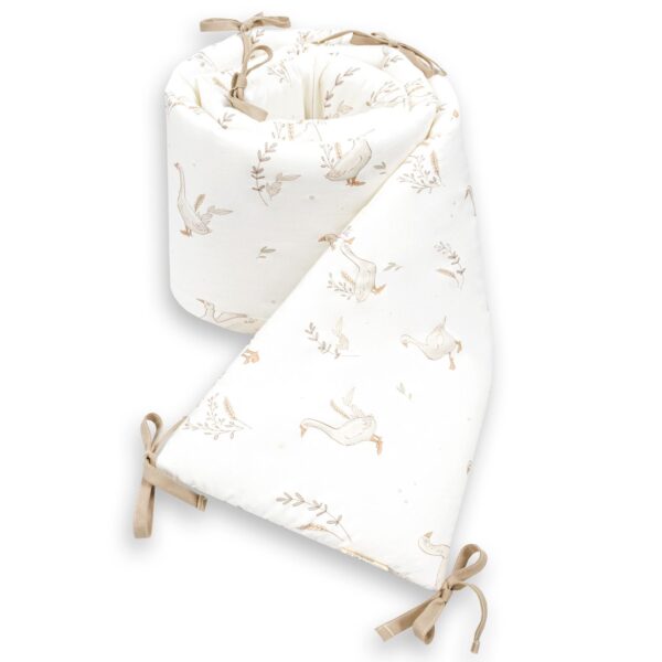 Protectie Bumper laterala patut Bumbac - Happy Goose 210 cm - imagine 5