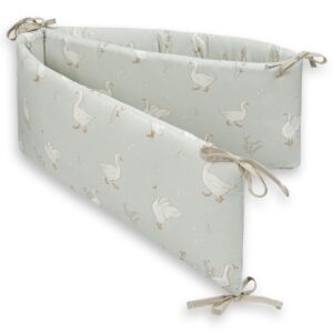 Protectie Bumper laterala patut Bumbac - Happy Goose Olive 210 cm