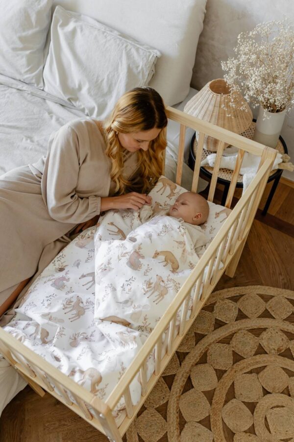 Perna plata pentru bebe 100% bumbac - Forest Friends 40x30 - imagine 3