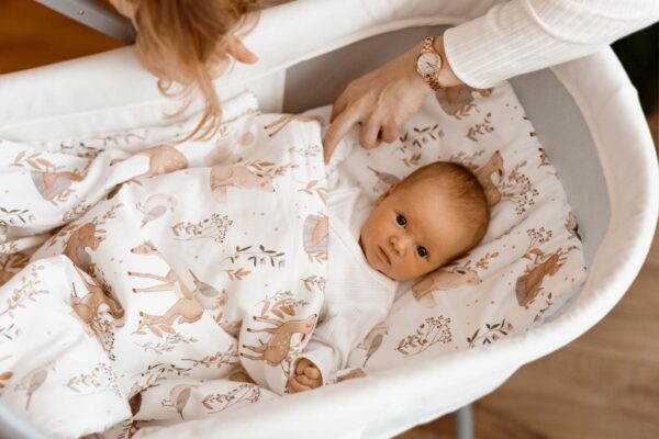 Perna plata pentru bebe 100% bumbac - Forest Friends 40x30 - imagine 2