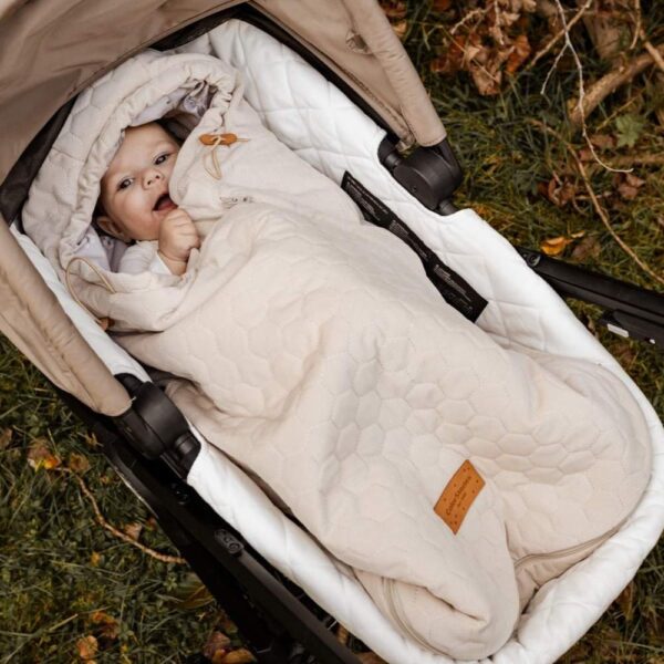 Sac landou carucior scoica Catifea/Bumbac  0-12 luni Birdsong - imagine 3