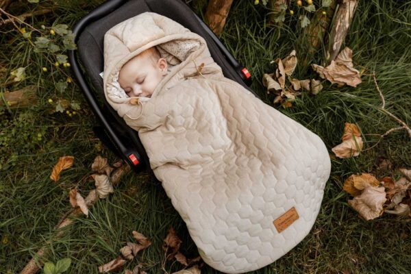Sac landou carucior scoica Catifea/Bumbac  0-12 luni Herbs - imagine 6
